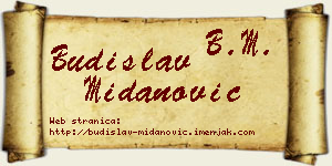Budislav Midanović vizit kartica
